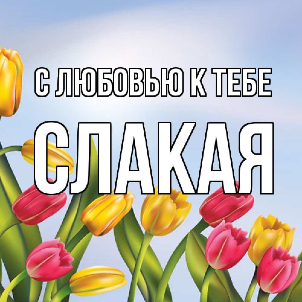 Открытка  с именем. Слакая, С любовью к тебе  