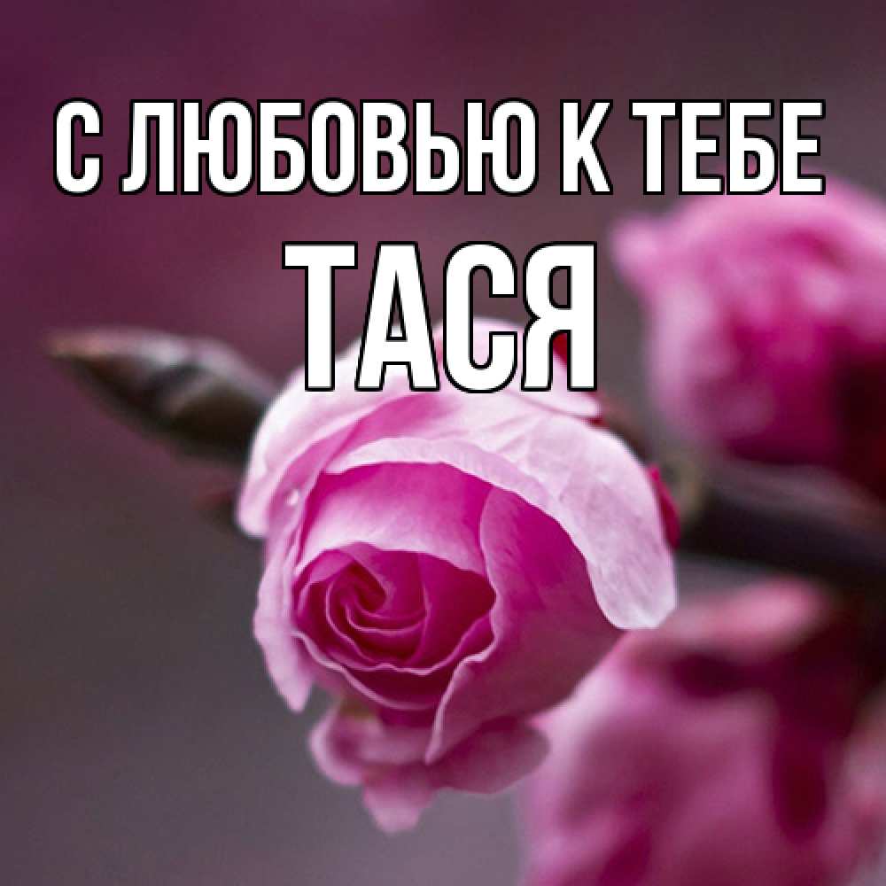 Открытка  с именем. Тася, С любовью к тебе  