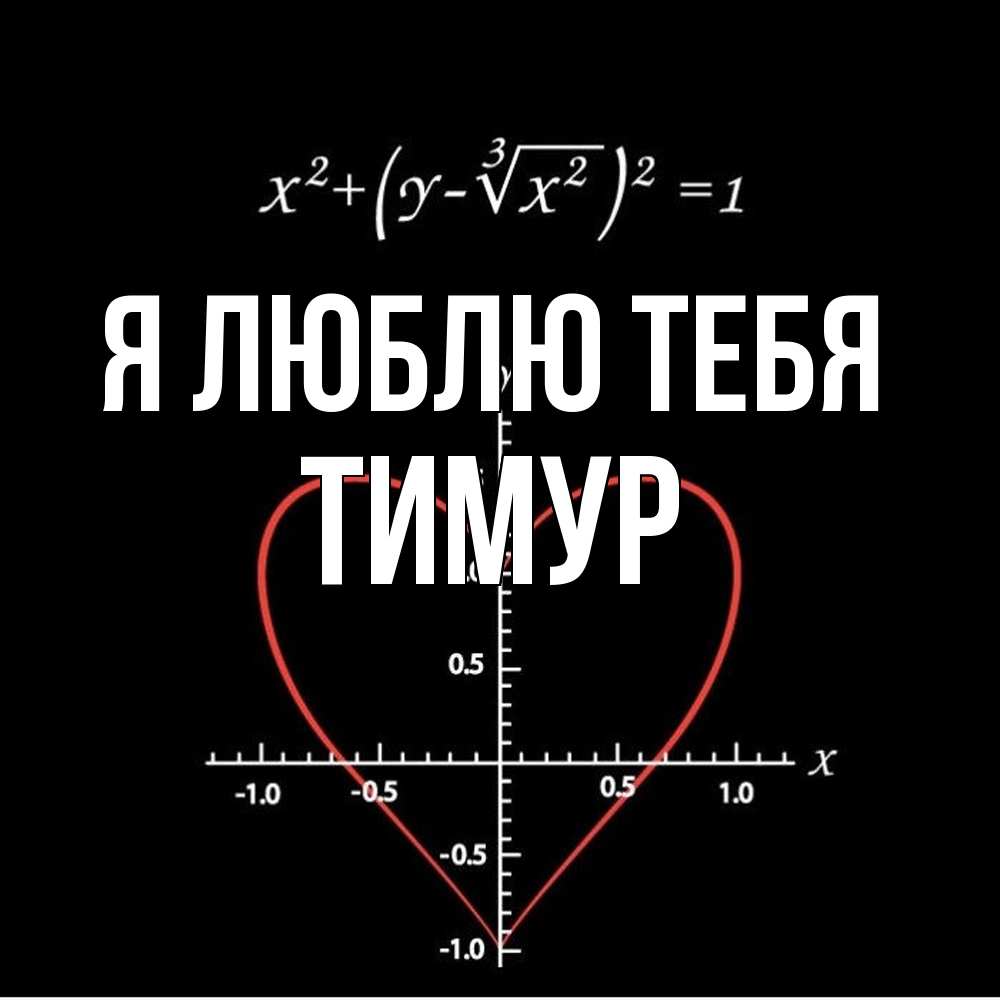 Открытка  с именем. Тимур, Я люблю тебя  