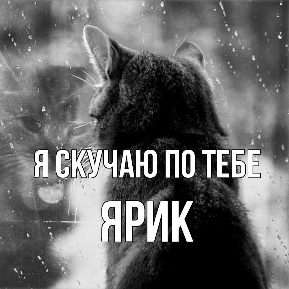 Открытка  с именем. Ярик, Я скучаю по тебе  