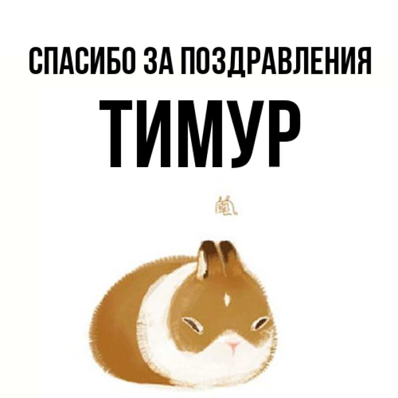 Картинка Спасибо за поздравления, Тимур