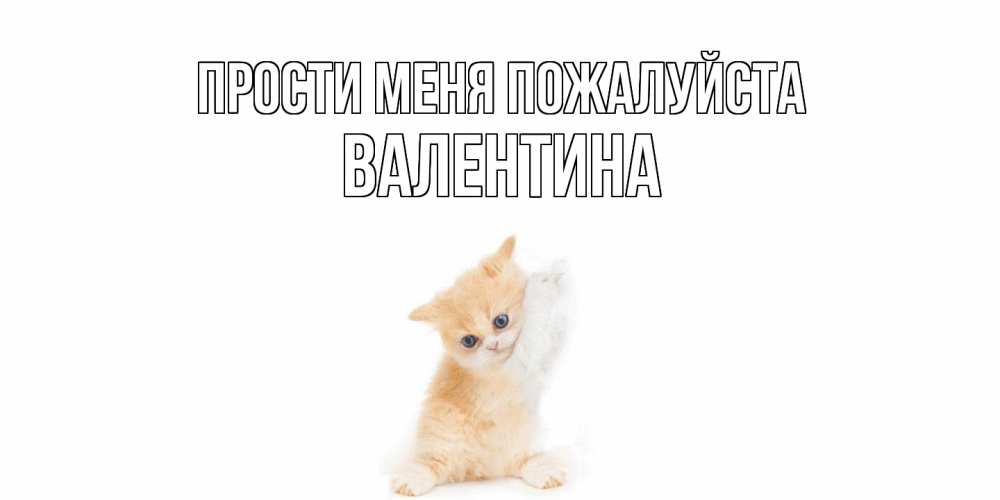 Открытка  с именем. валентина, Прости меня пожалуйста  