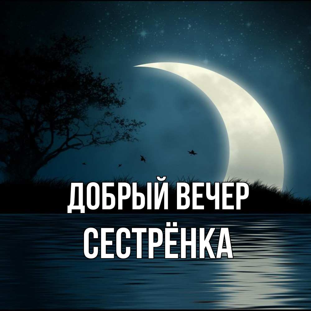 Открытка  с именем. Сестрёнка, Добрый вечер  