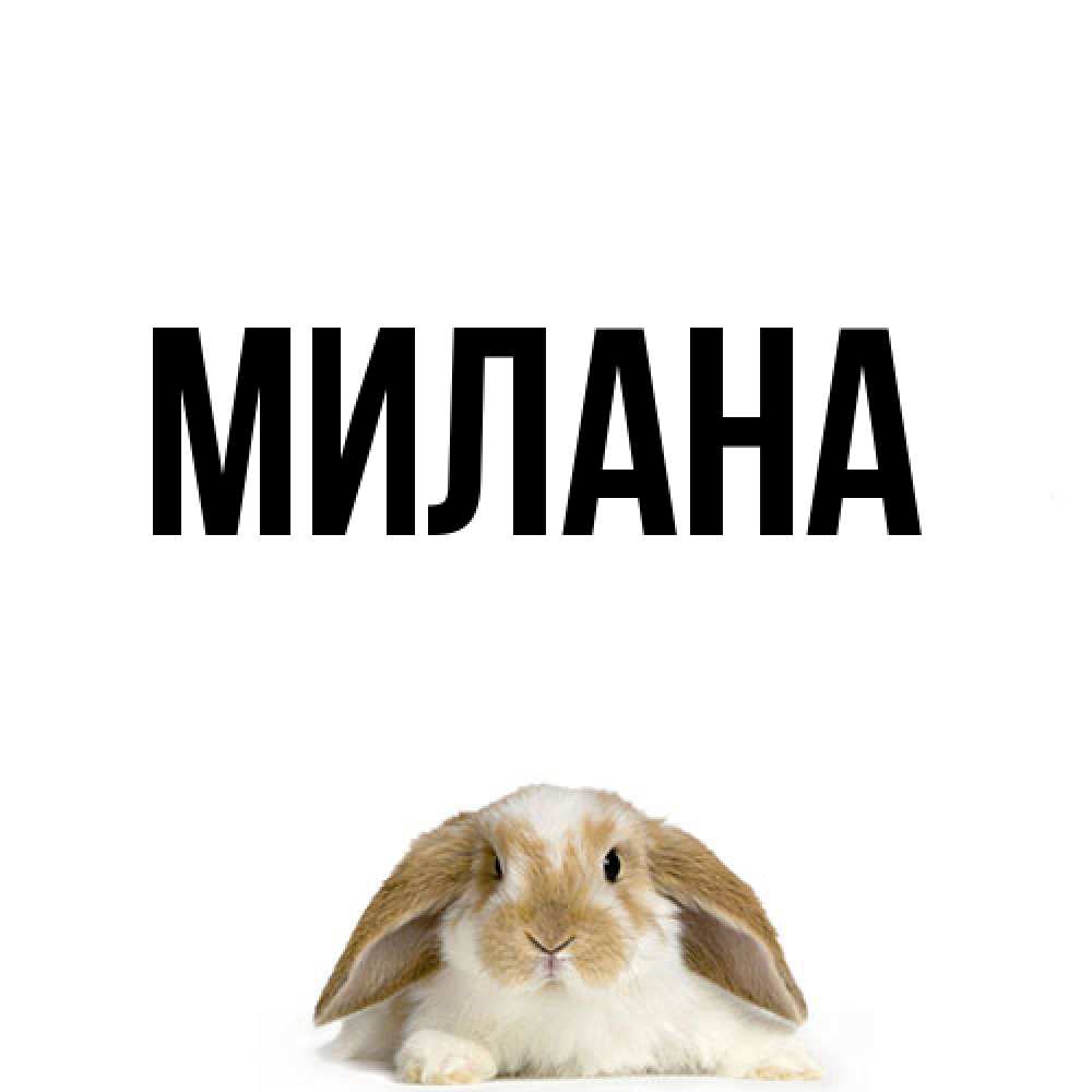 Открытка  с именем. Милана, Главная  