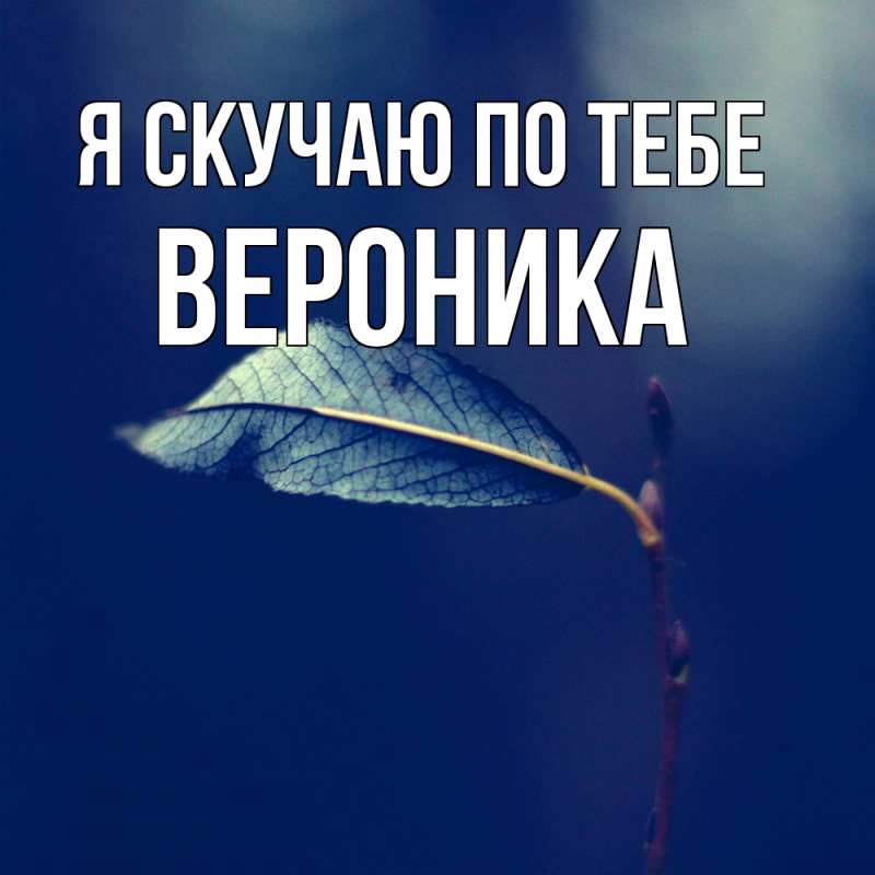 Картинка Я скучаю по тебе, Вероника