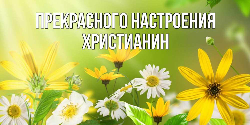 Открытка  с именем. Христианин, Прекрасного настроения  