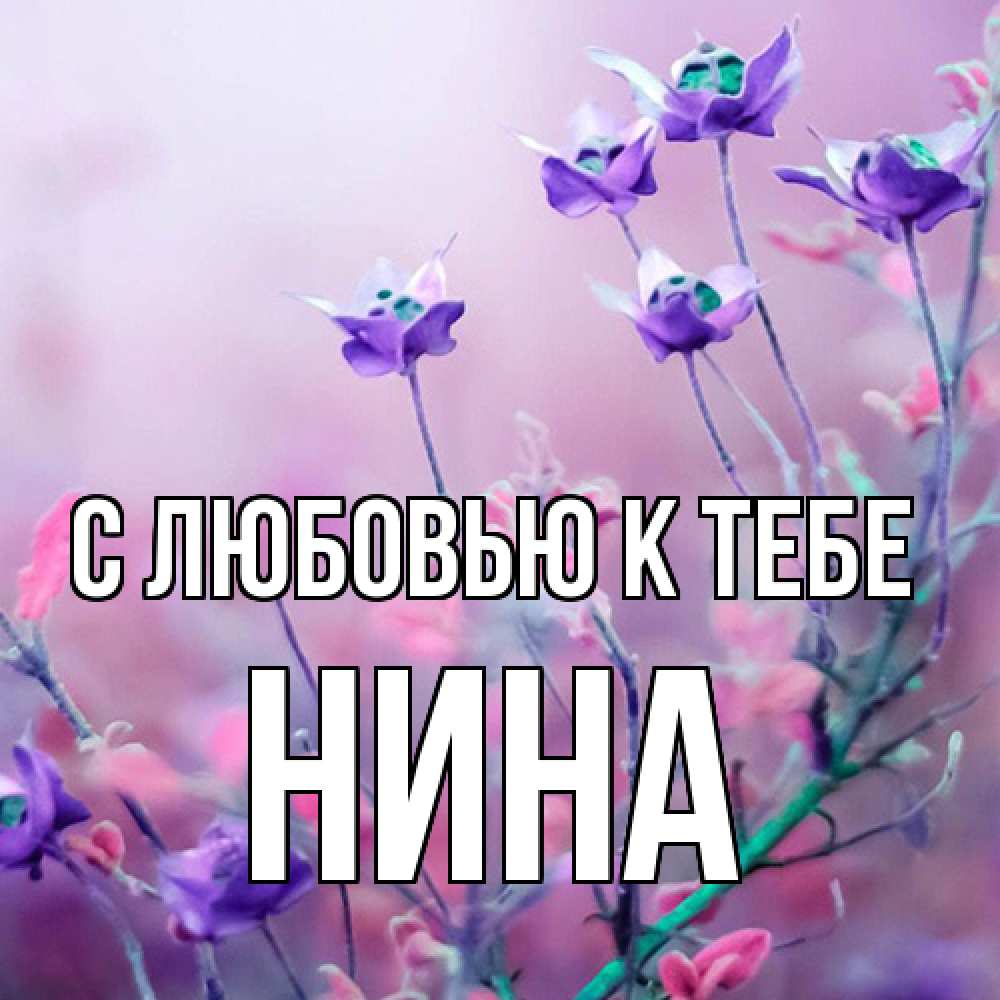 Открытка  с именем. Нина, С любовью к тебе  