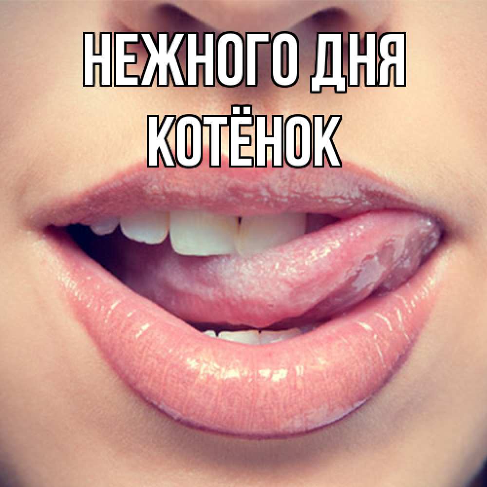 Открытка  с именем. Котёнок, Нежного дня  