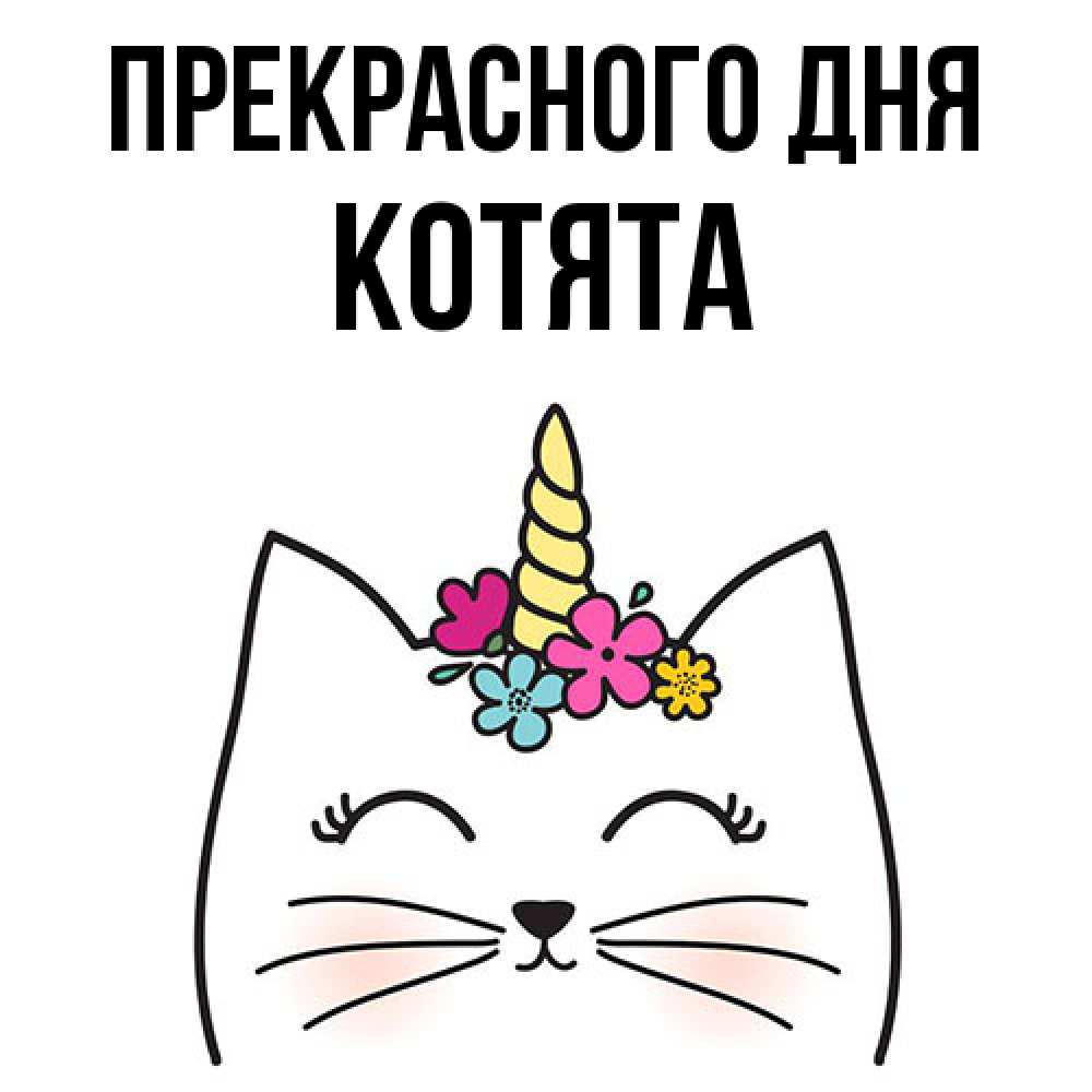 Открытка  с именем. Котята, Прекрасного дня  