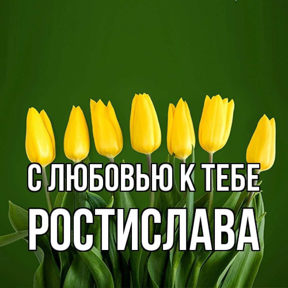 Открытка  с именем. Ростислава, С любовью к тебе  