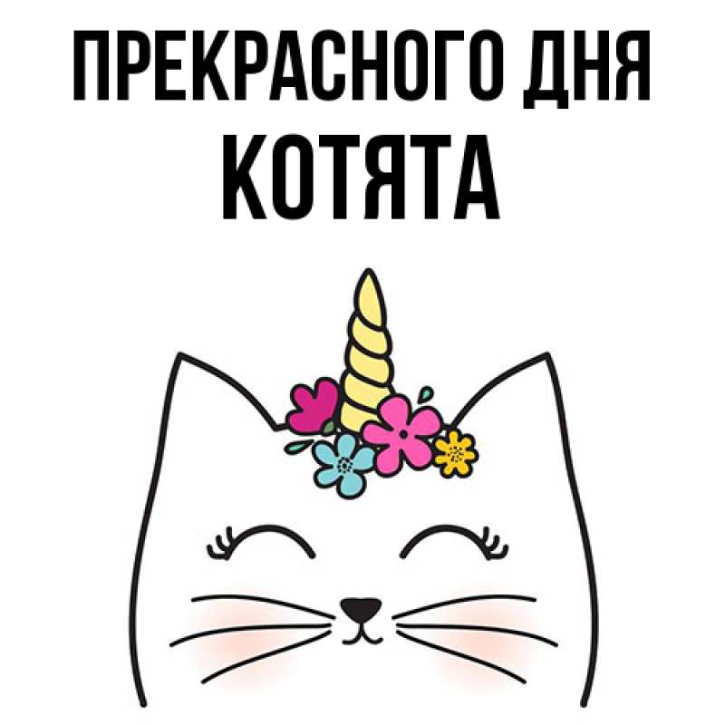 Открытка с именем, Котята, Прекрасного дня
