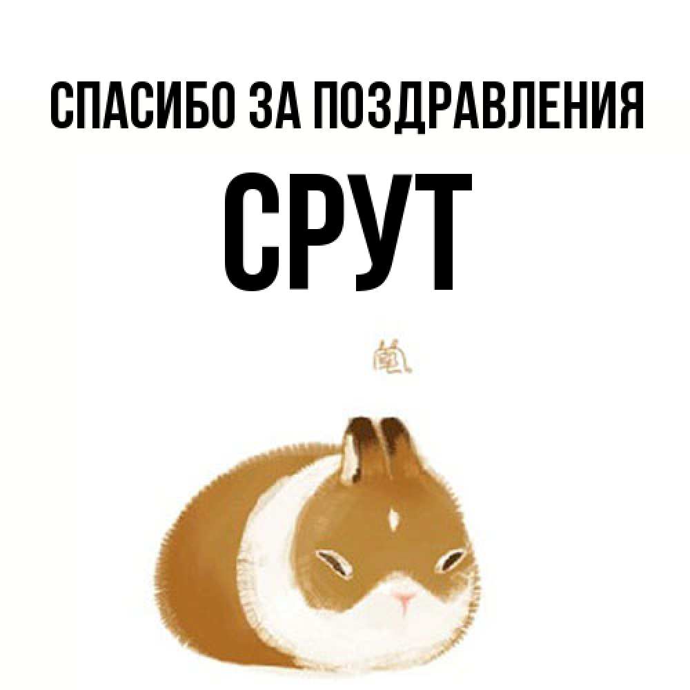 Открытка  с именем. срут, Спасибо за поздравления  