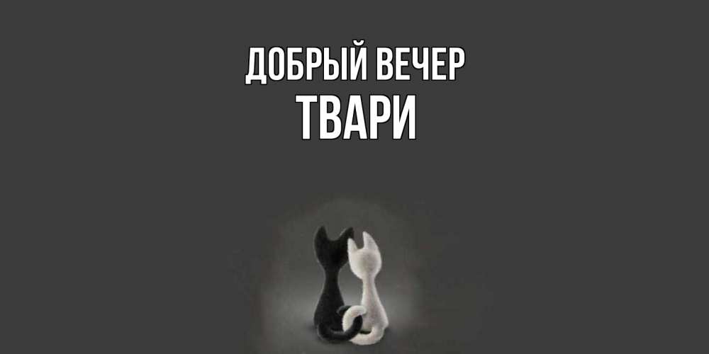 Открытка  с именем. твари, Добрый вечер  