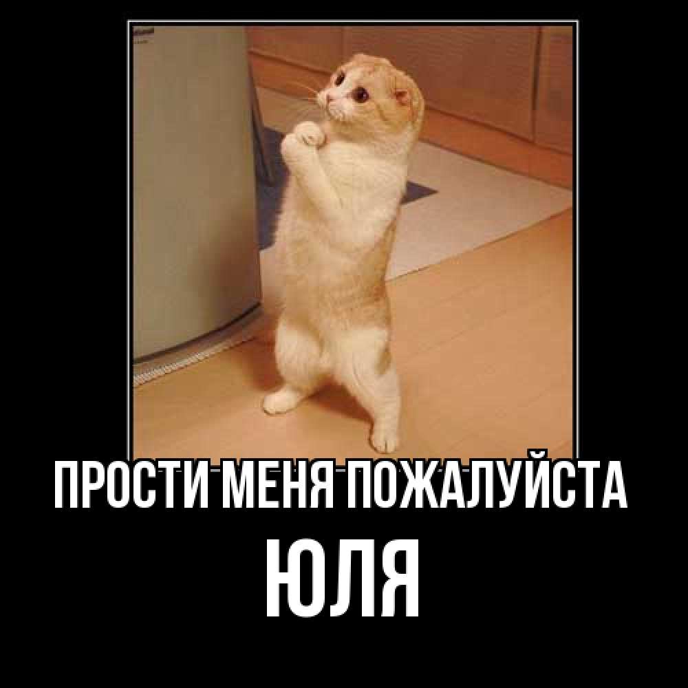 Открытка  с именем. Юля, Прости меня пожалуйста  