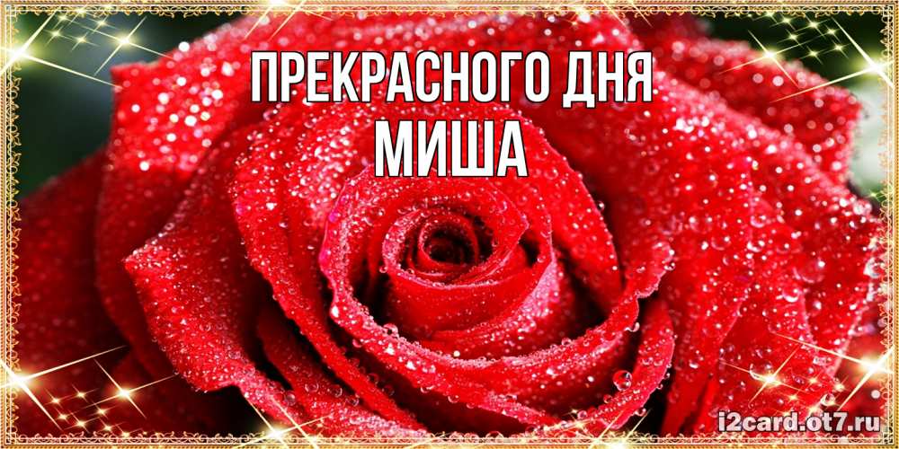 Открытка  с именем. Миша, Прекрасного дня  