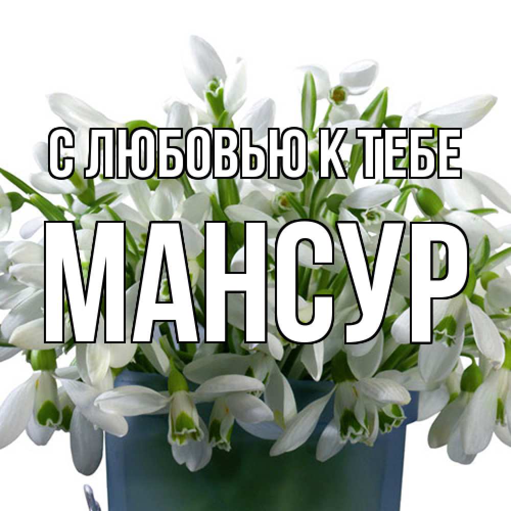 Открытка  с именем. Мансур, С любовью к тебе  