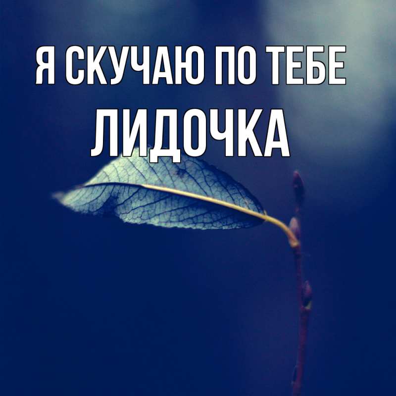 Картинка Я скучаю по тебе, Лидочка