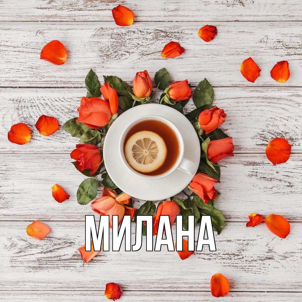 Открытка  с именем. Милана, Главная  