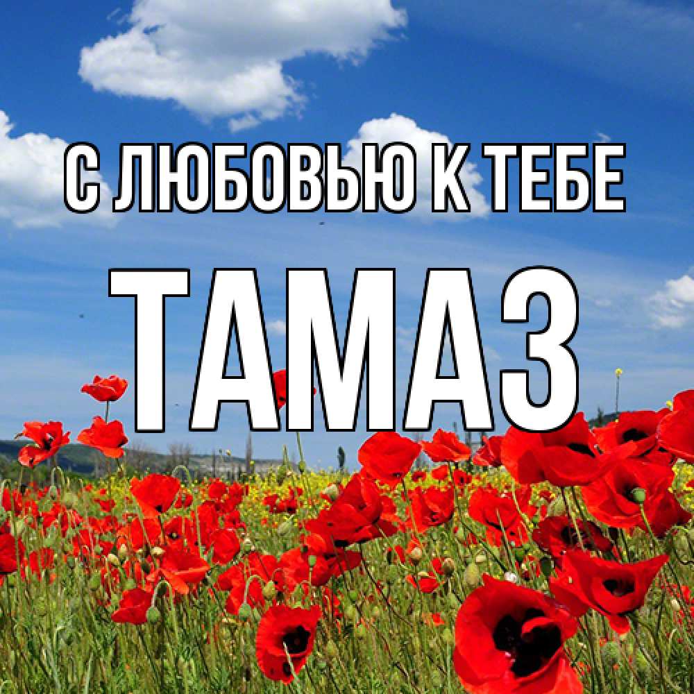 Открытка  с именем. Тамаз, С любовью к тебе  