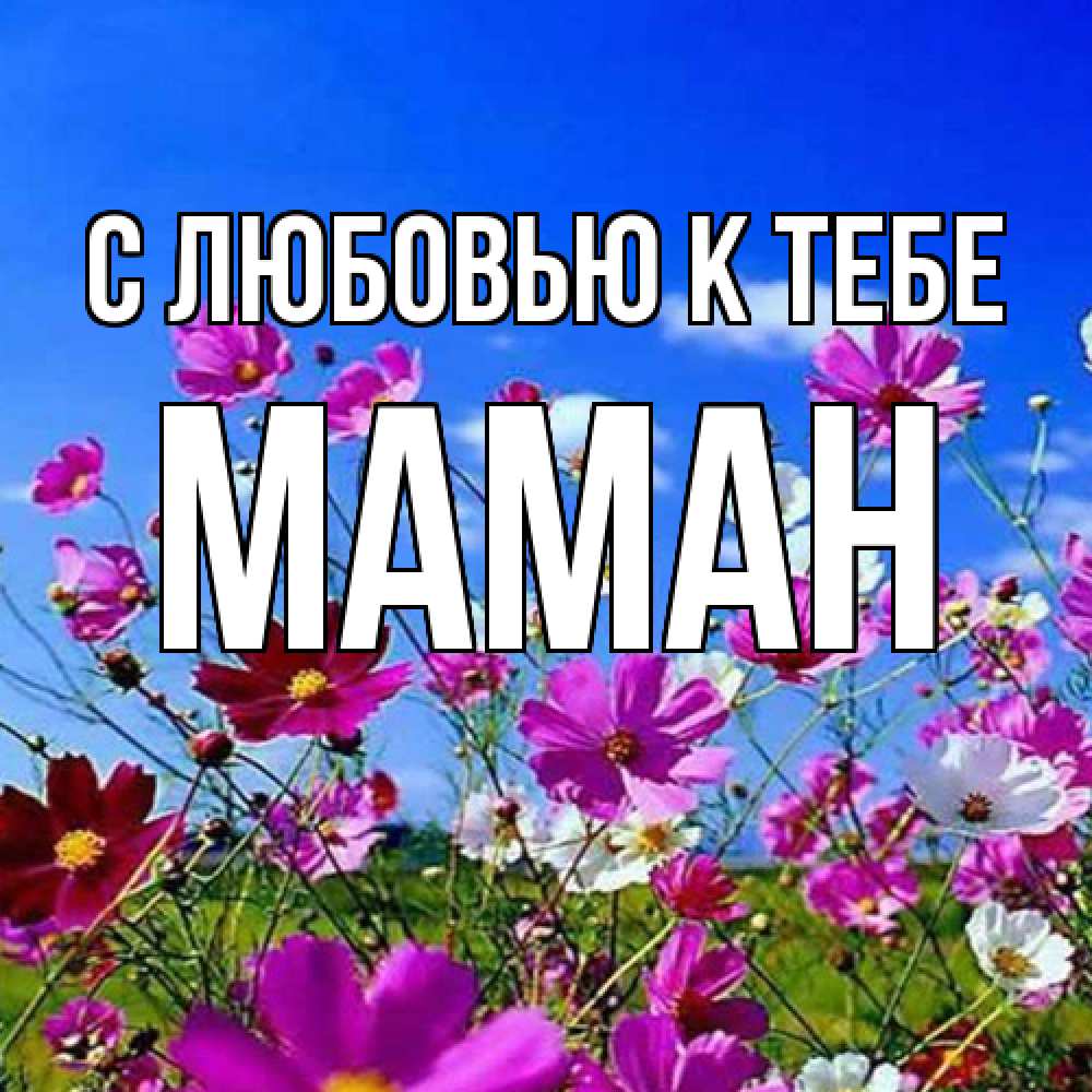 Открытка  с именем. Маман, С любовью к тебе  