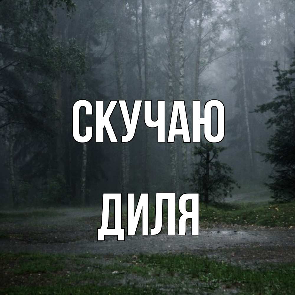 Открытка  с именем. Диля, Скучаю  