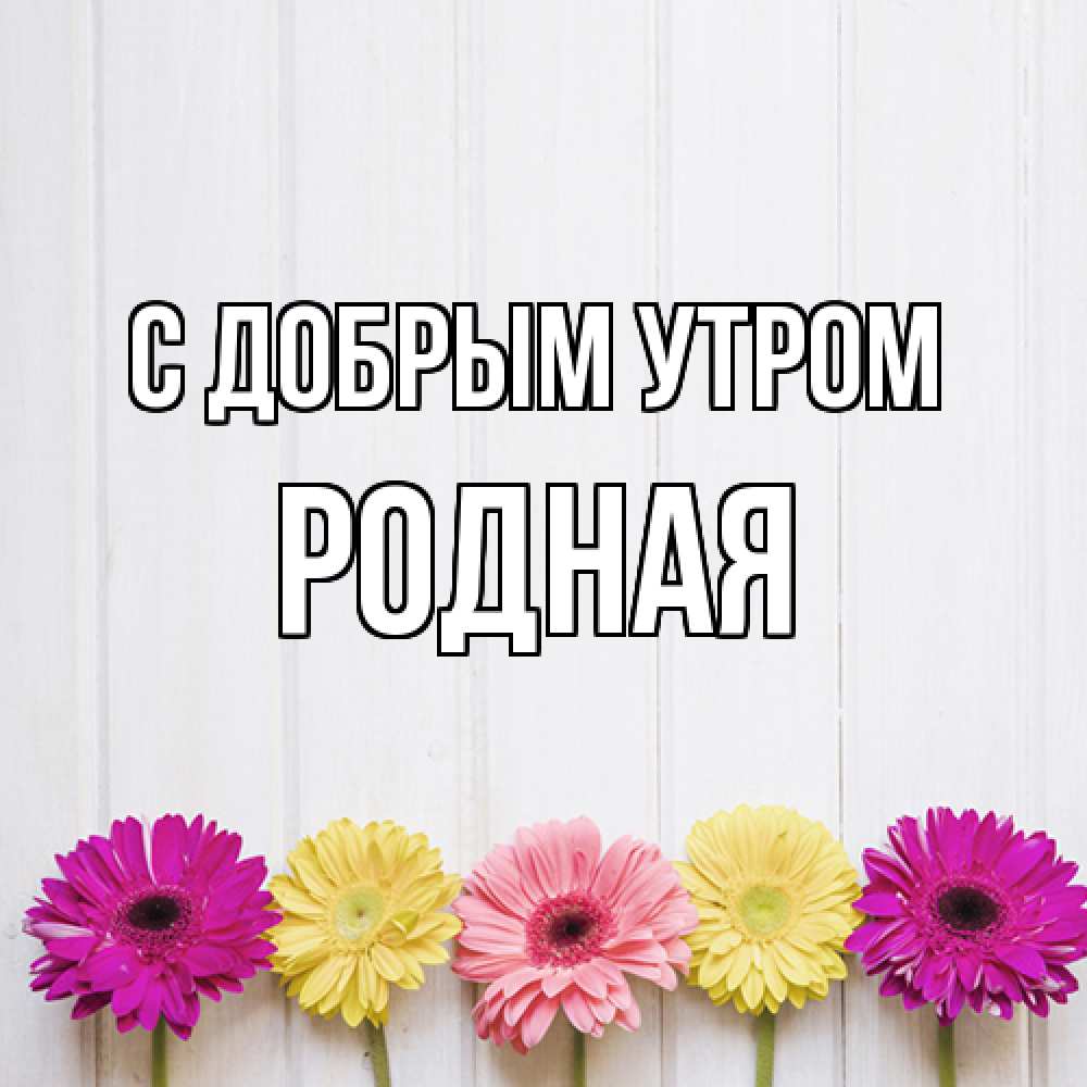 Открытка  с именем. Родная, С добрым утром  