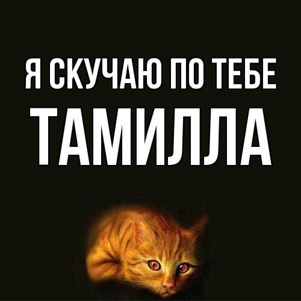 Открытка  с именем. Тамилла, Я скучаю по тебе  