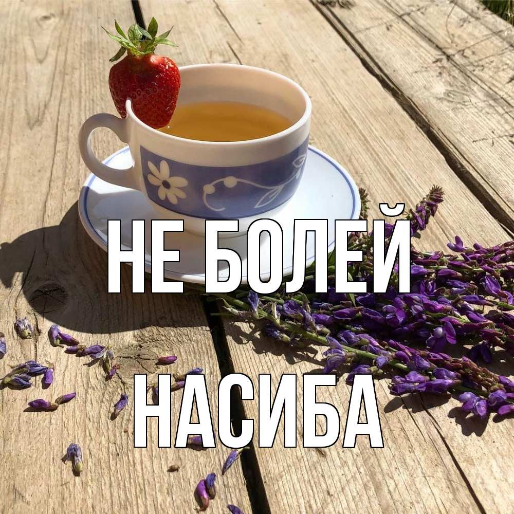 Открытка  с именем. Насиба, Не болей  