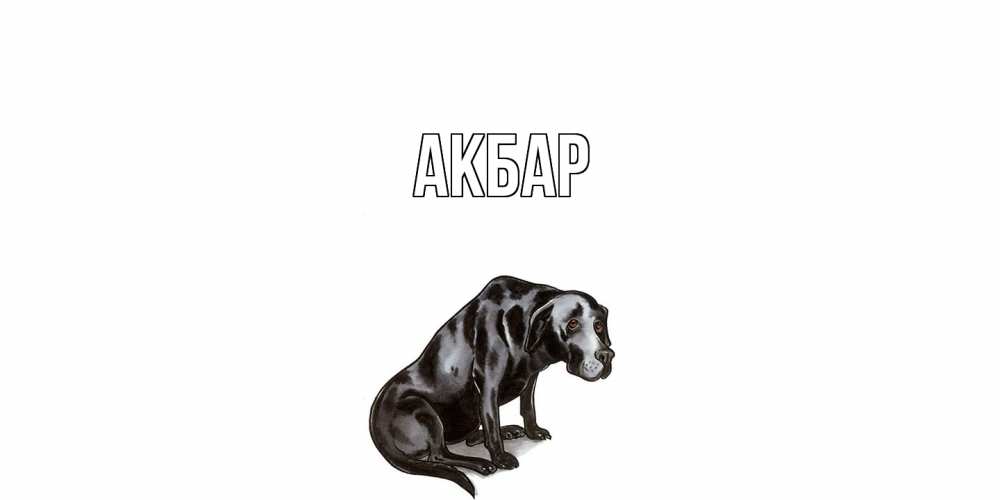 Открытка  с именем. Акбар, Главная  