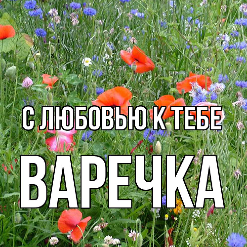 Открытка  с именем. Варечка, С любовью к тебе  