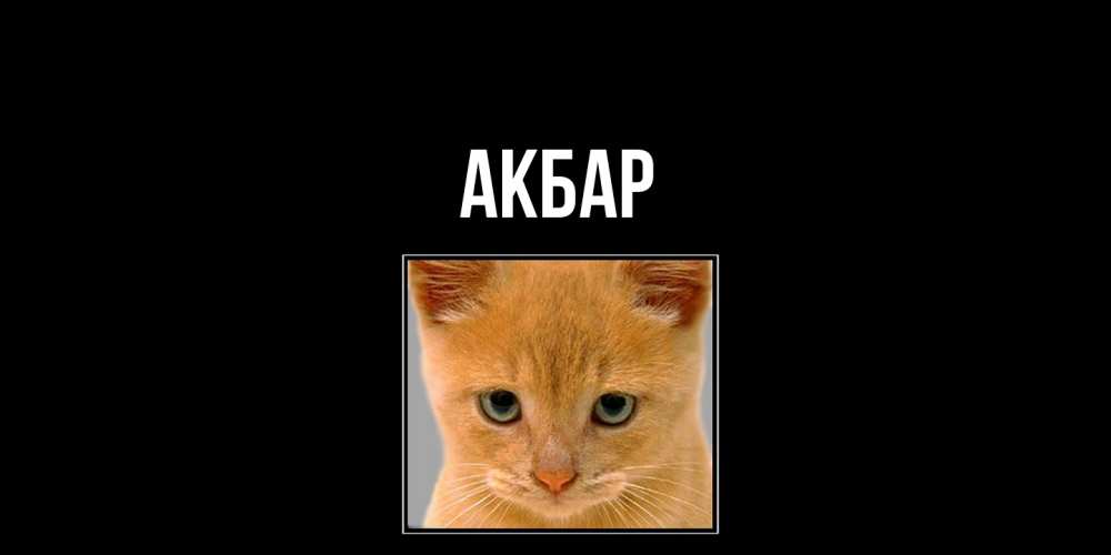 Открытка  с именем. Акбар, Главная  