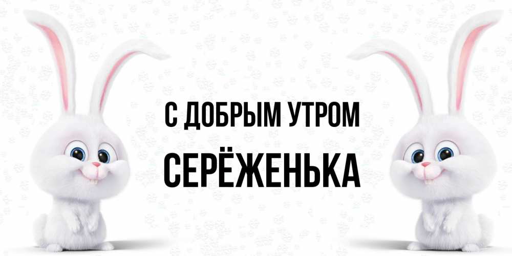 Открытка  с именем. Серёженька, С добрым утром  