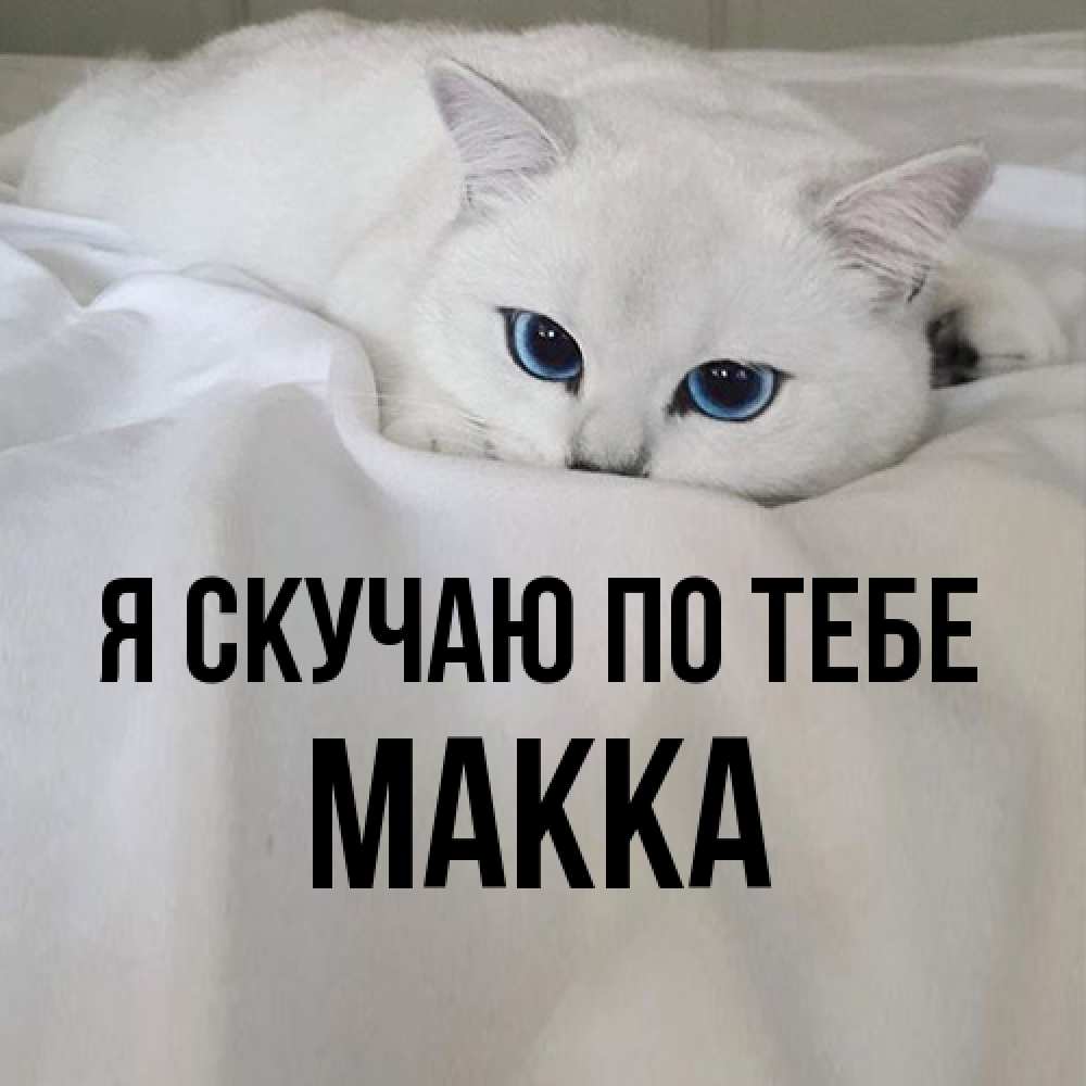 Открытка  с именем. Макка, Я скучаю по тебе  