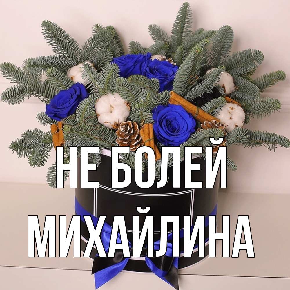 Открытка  с именем. Михайлина, Не болей  