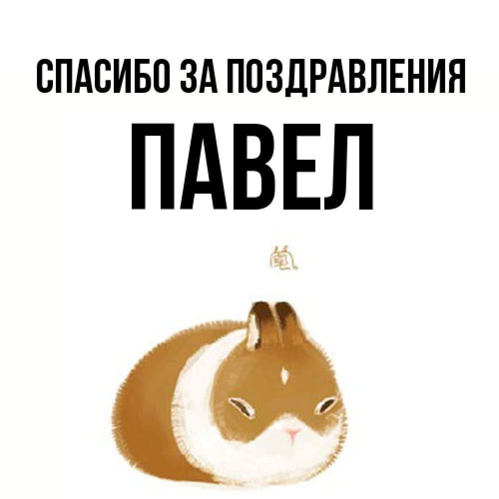 Открытка  с именем. Павел, Спасибо за поздравления  