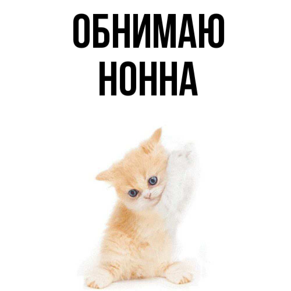 Открытка  с именем. Нонна, Обнимаю  
