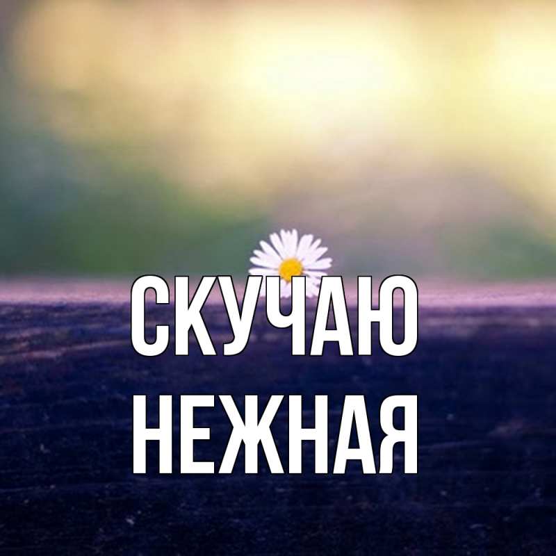 Открытка с именем, Нежная, Скучаю