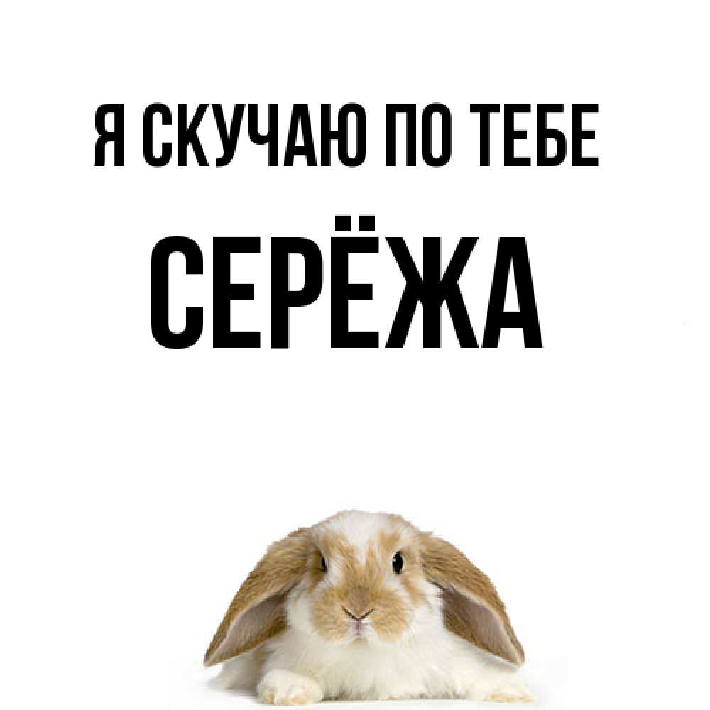 Открытка  с именем. Серёжа, Я скучаю по тебе  