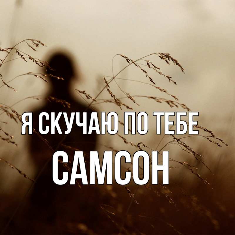 Картинка Я скучаю по тебе, Самсон