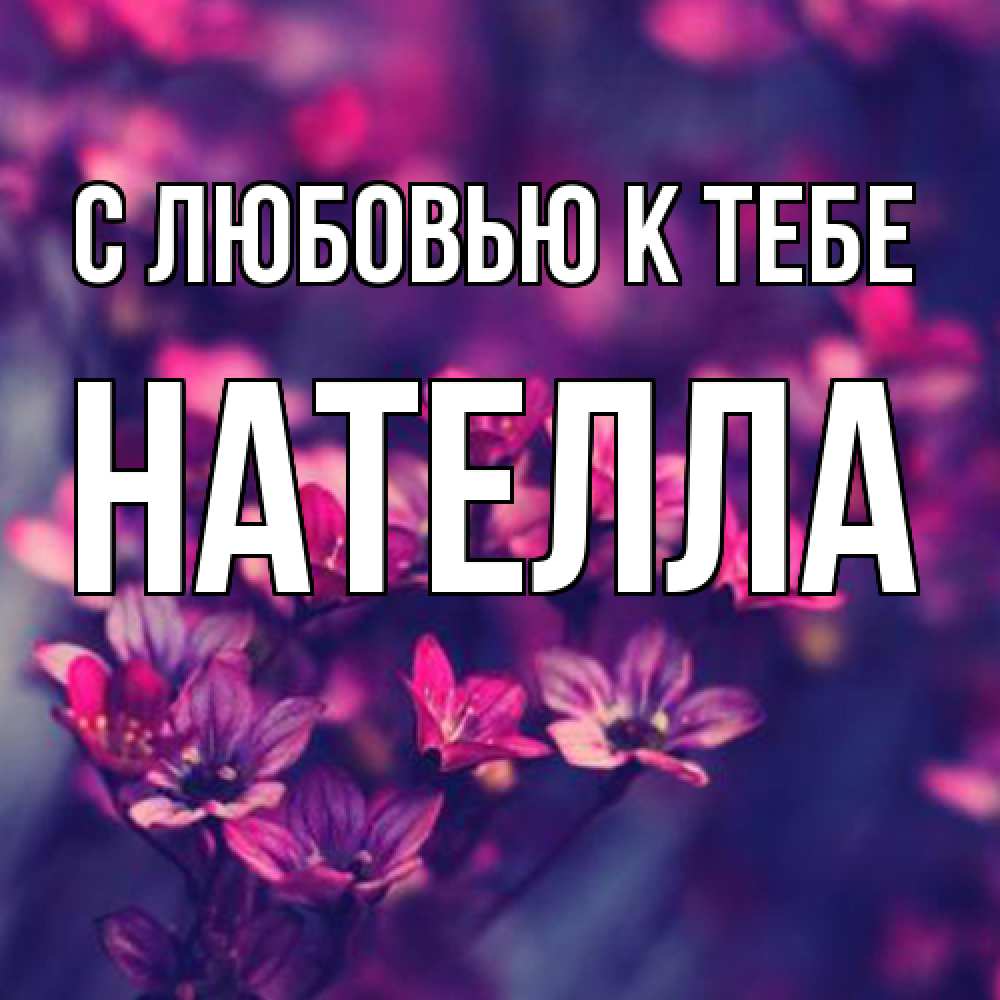 Открытка  с именем. Нателла, С любовью к тебе  