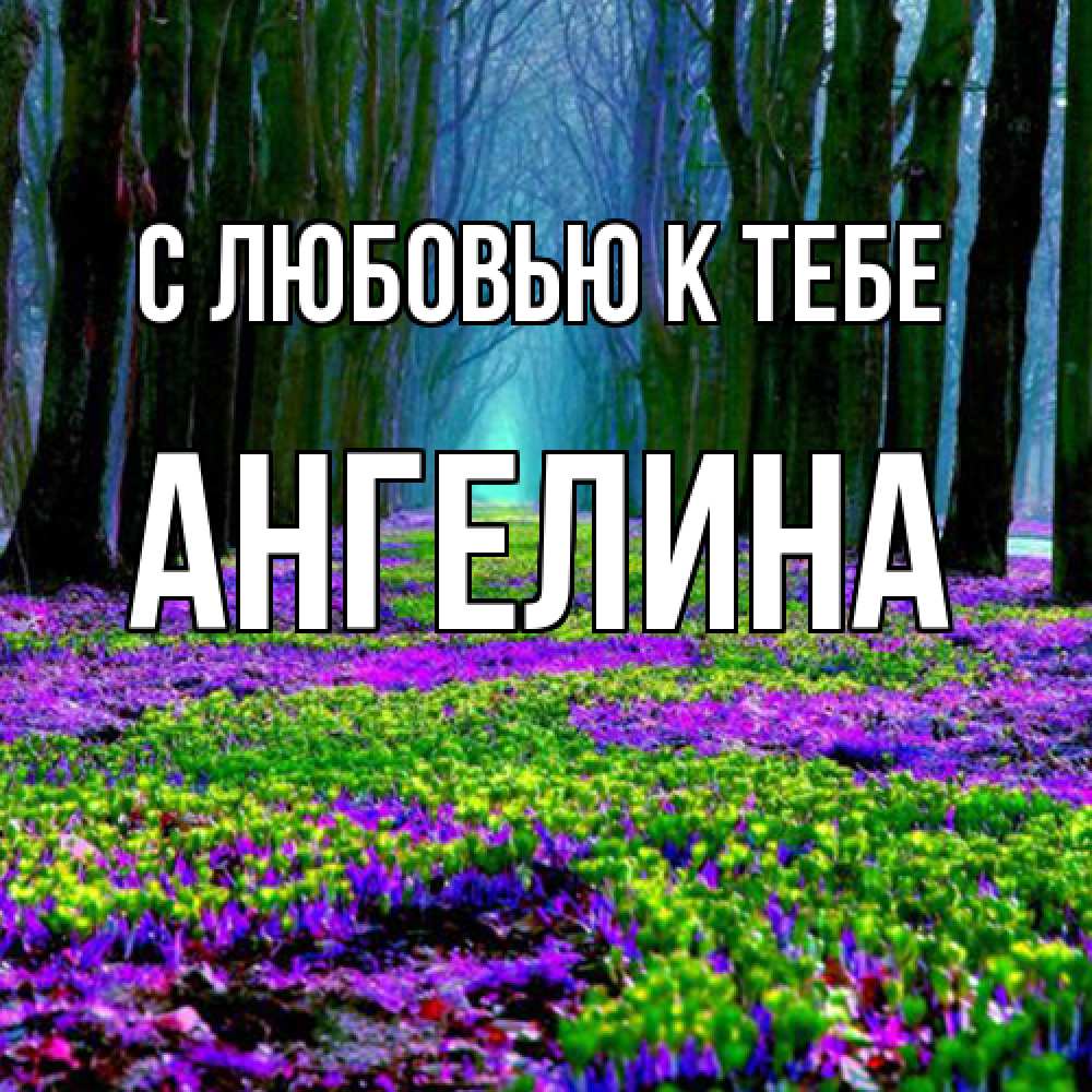 Открытка  с именем. Ангелина, С любовью к тебе  