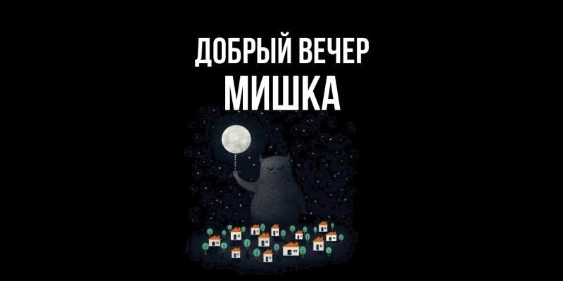 Картинка Добрый вечер, Мишка