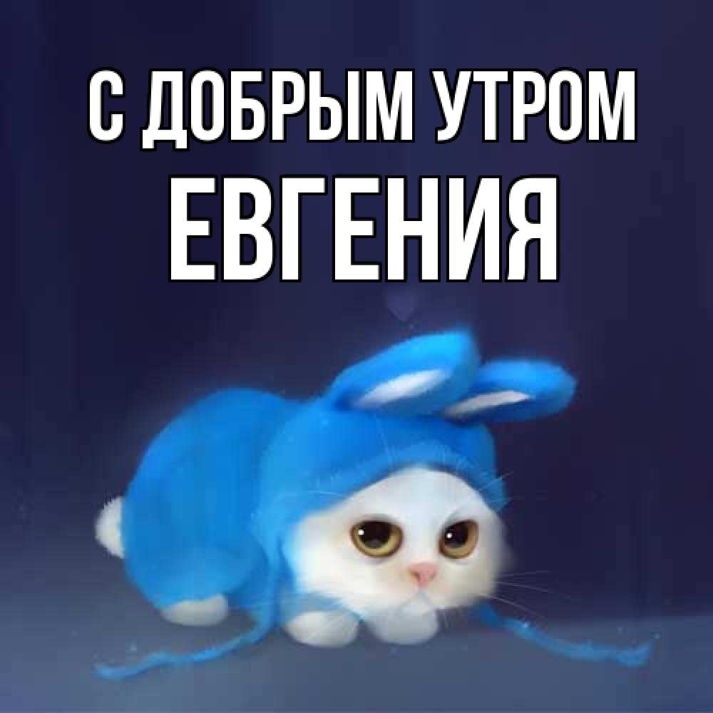 Открытка  с именем. Евгения, С добрым утром  