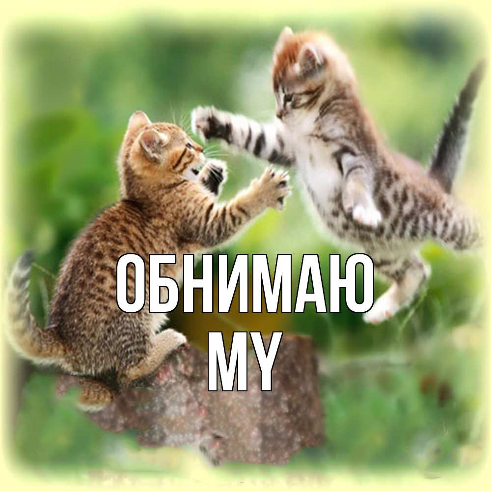 Открытка  с именем. my, Обнимаю  