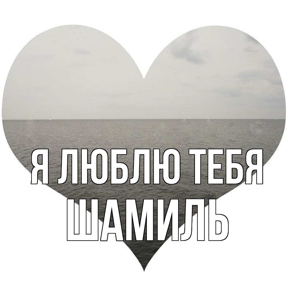 Открытка  с именем. Шамиль, Я люблю тебя  