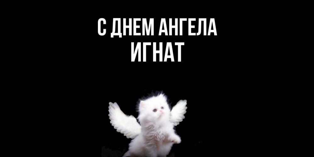 Открытка  с именем. Игнат, С днем ангела  