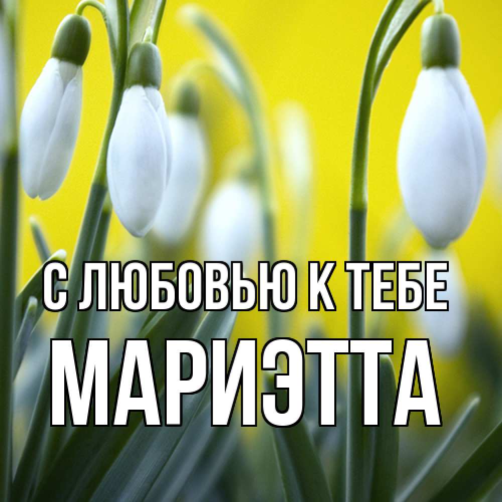 Открытка  с именем. Мариэтта, С любовью к тебе  