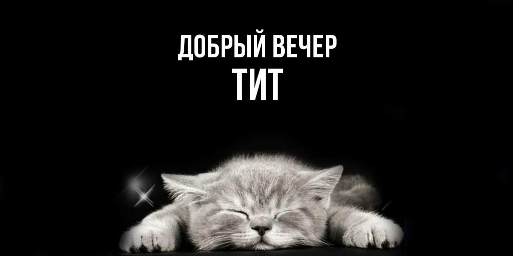 Открытка  с именем. Тит, Добрый вечер  