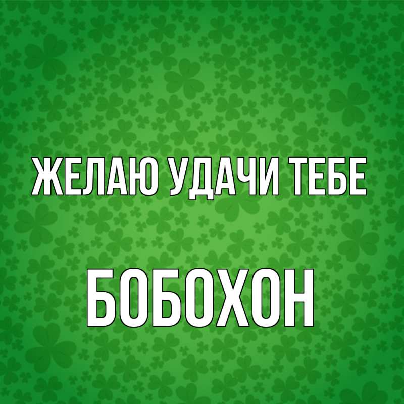 Картинка Желаю удачи тебе, Бобохон