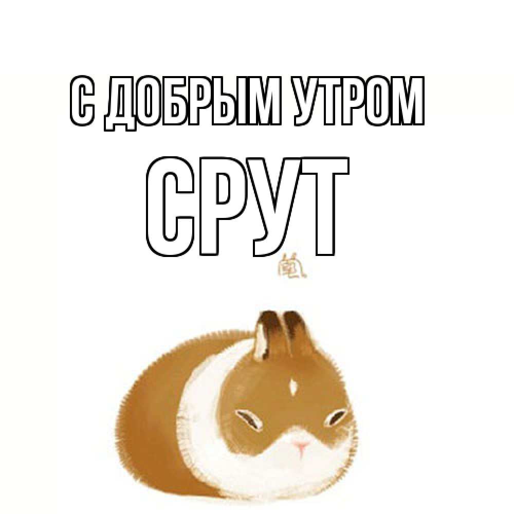 Открытка  с именем. срут, С добрым утром  